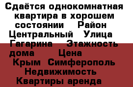 Сдаётся однокомнатная квартира в хорошем состоянии  › Район ­ Центральный › Улица ­ Гагарина  › Этажность дома ­ 9 › Цена ­ 12 000 - Крым, Симферополь Недвижимость » Квартиры аренда   